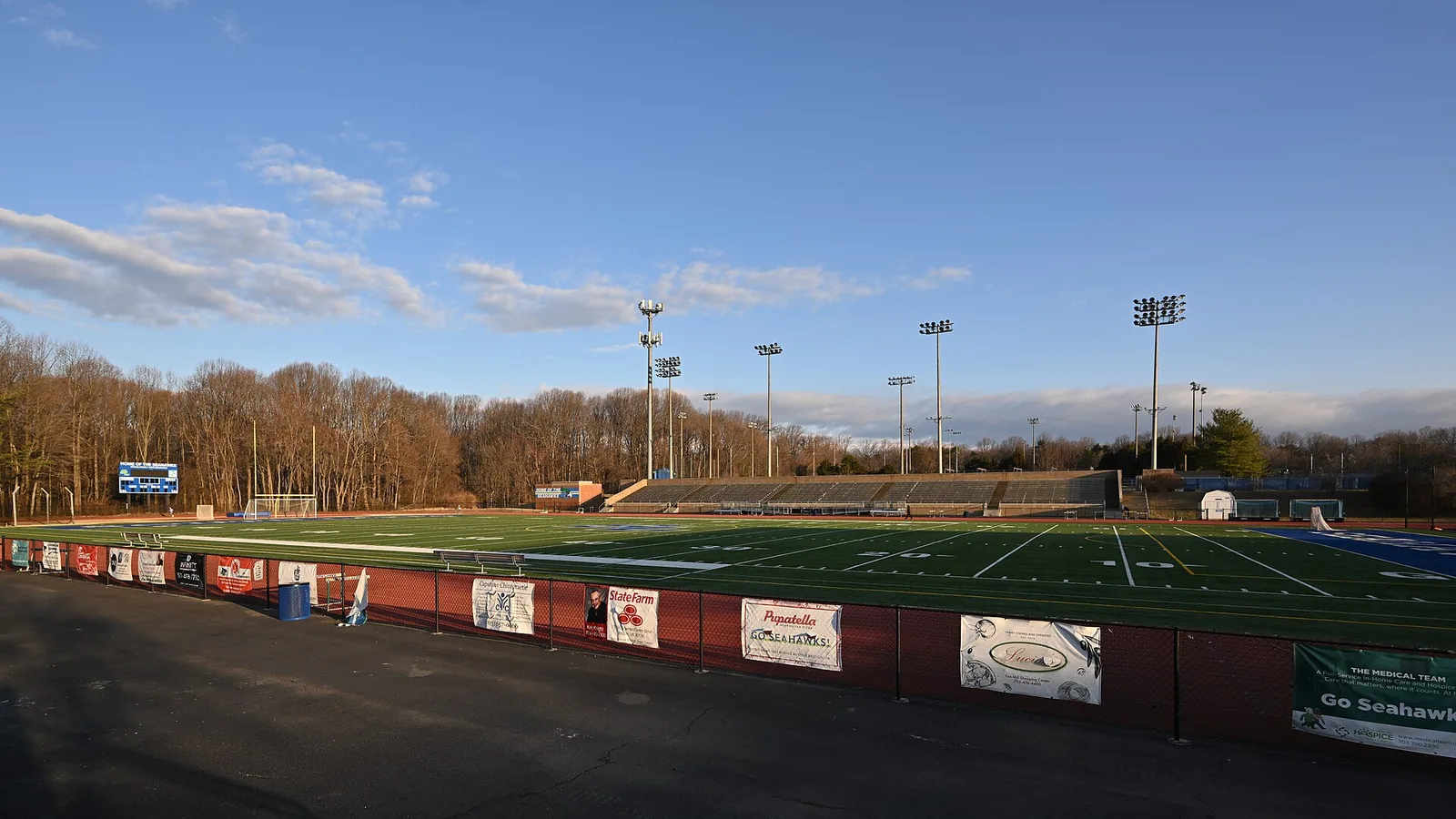 The football field at South Lakes High School on South Lakes Drive in Reston
