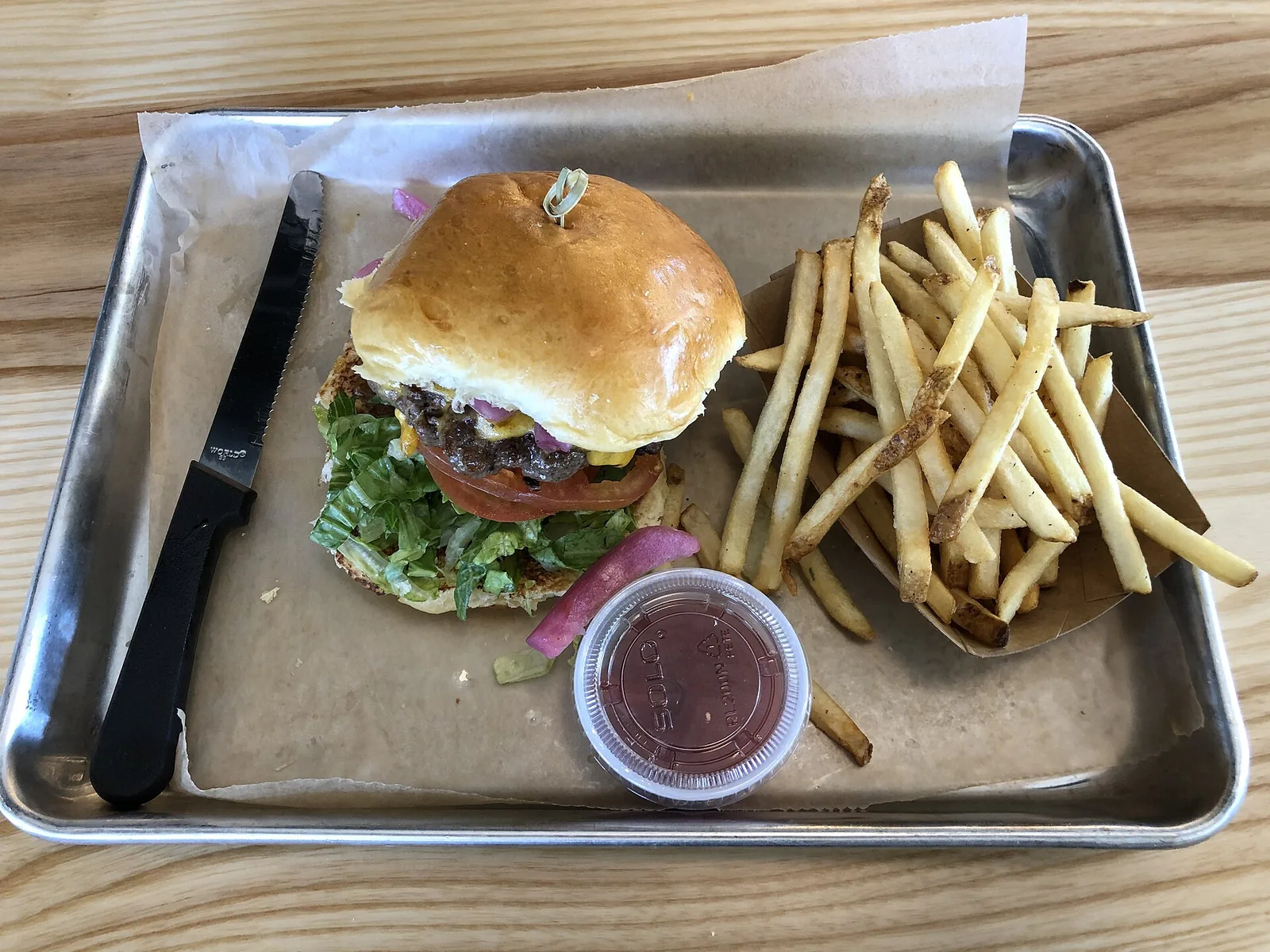 A cheeseburger and fries at the Big Buns in the Franklin Farm section of Oak Hill, not the Reston restaurant